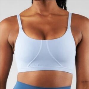 BuffBunny Collection The Spin Sports Bra in Light Blue, size Small